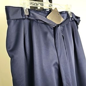 💲⬇️ 🩷 Marc New York by Andrew Marc | Navy Satin Pants Size XL (12/14)